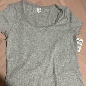 Zine Clothing Gray Fitted Short Sleeve Tee